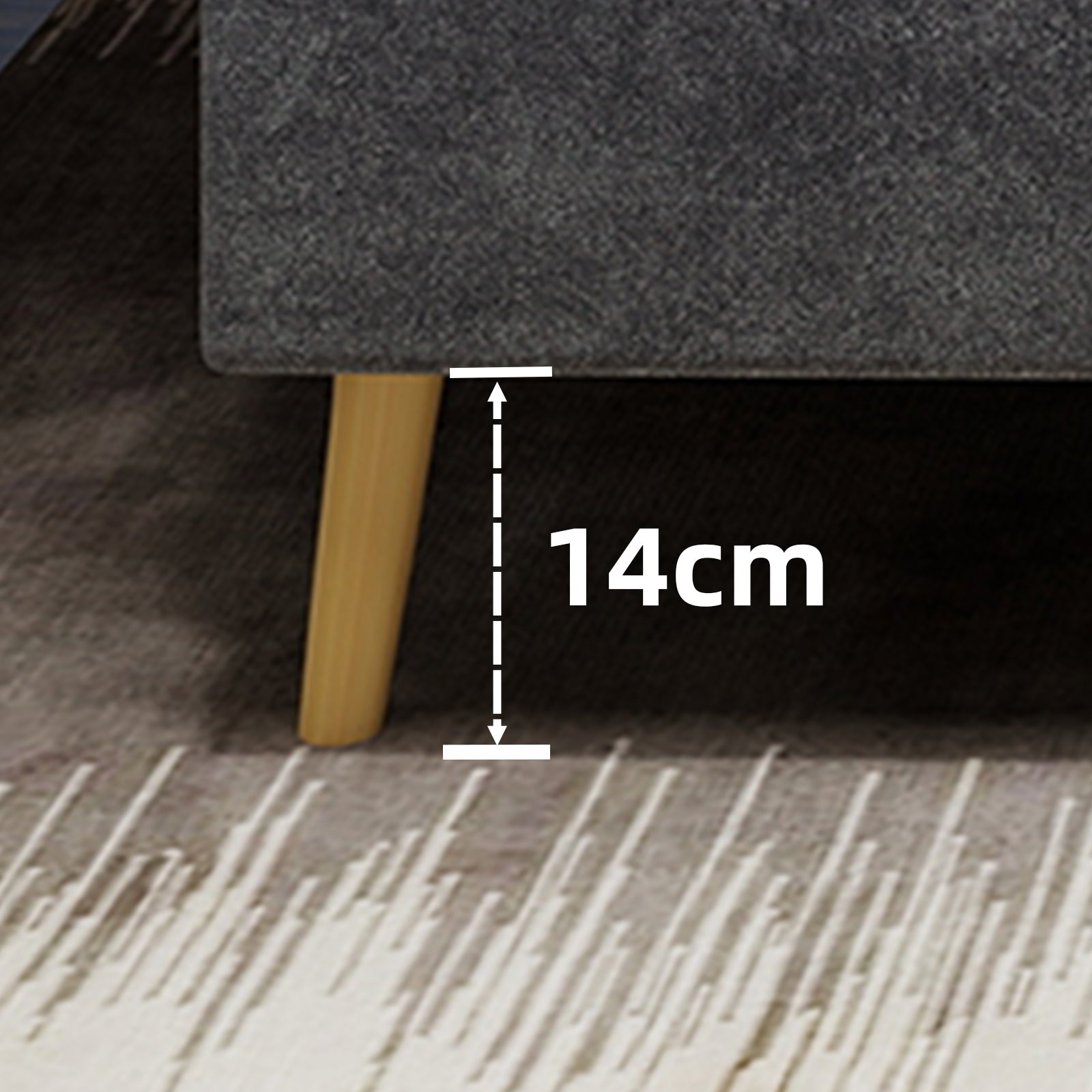 Modern Minimalist Upholstered Bed, Soft LED-Integrated Headboard, Low-Profile Non-Storage, 140x200 cm Grey