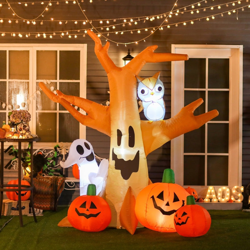 Halloween Inflatable Ghost Decoration, Light-Up 120/240 cm, White