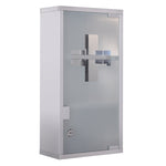 Medicine Cabinet 3 Compartments Home Pharmacy 25x12x48cm Stainless Steel