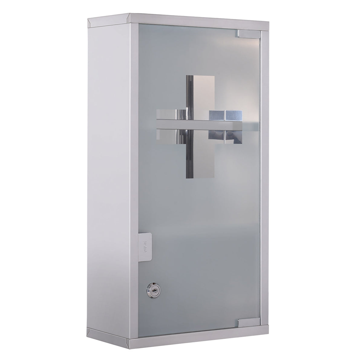 Medicine Cabinet 3 Compartments Home Pharmacy 25x12x48cm Stainless Steel
