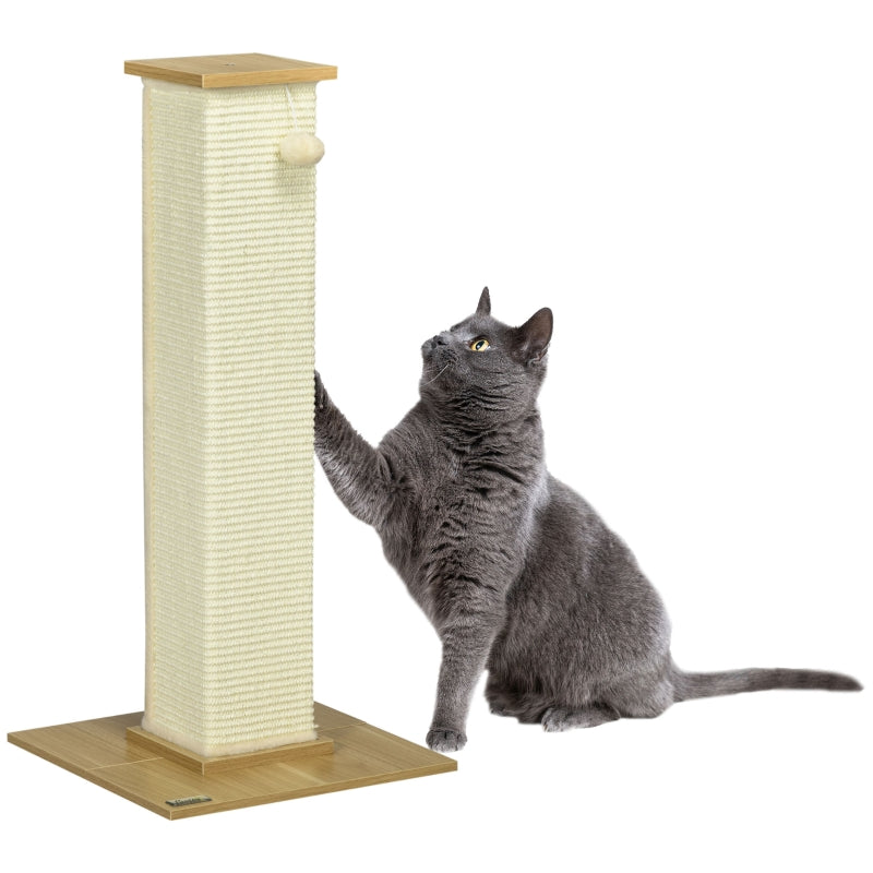 Cat Tree with Toys, 80 cm, Beige + Natural