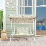 Children's Swing, 2-Seater, 60 kg, White Steel