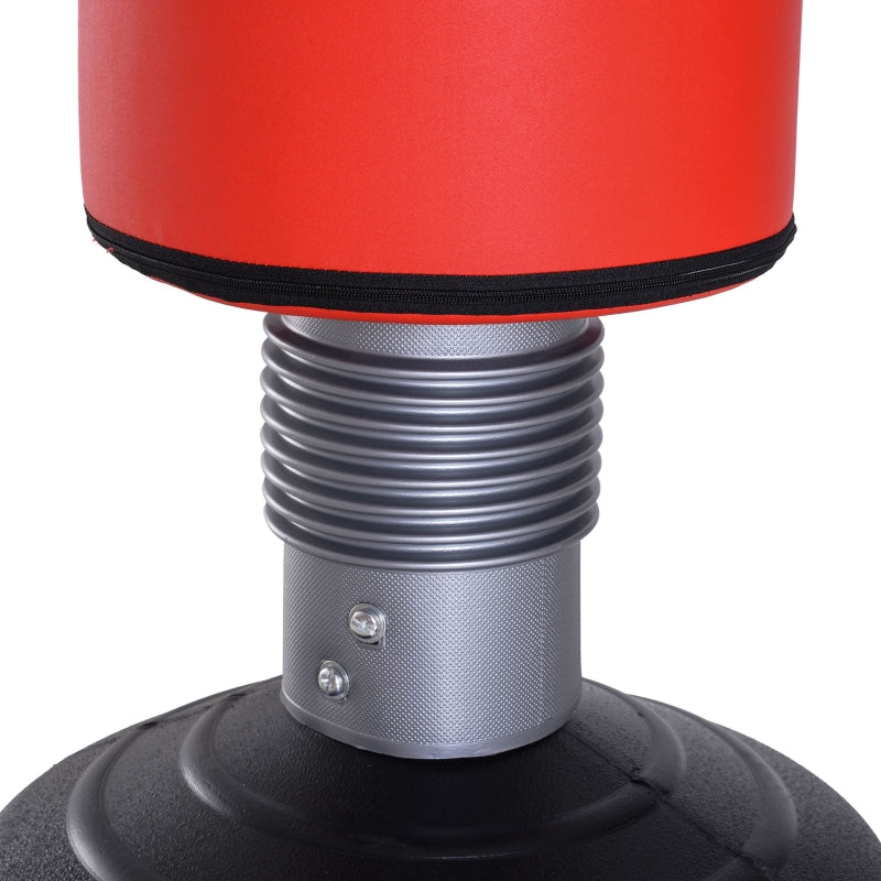 Freestanding Punching Bag, Height-Adjustable Spring Mechanism, Red
