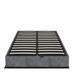 Modern Minimalist Bed Frame 160x200 with Mattress, Gray Velvet