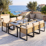 6-Person Garden Dining Set with Armchairs, Polyrattan