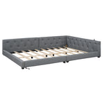 Sofa Daybed 140x200cm with LED Light & USB, Grey Linen