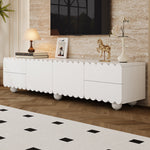 TV Cabinet Modern Low Stand 175x38x37cm - White
