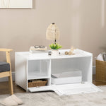 Cat Cabinet, 2-in-1 Design, Magnetic Door, White