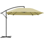Cantilever Umbrella, Ø 260 cm, Waterproof, Tiltable, Aluminum, Beige