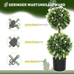 Artificial Plants, UV-resistant, 70 cm, Green, Set of 2