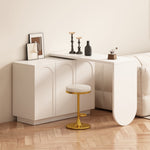Desk, Rotating L-Shaped Corner Computer/Dressing Table 110 cm, White