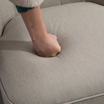 Relaxing Chair, Upholstered Vintage, Linen Beige Black