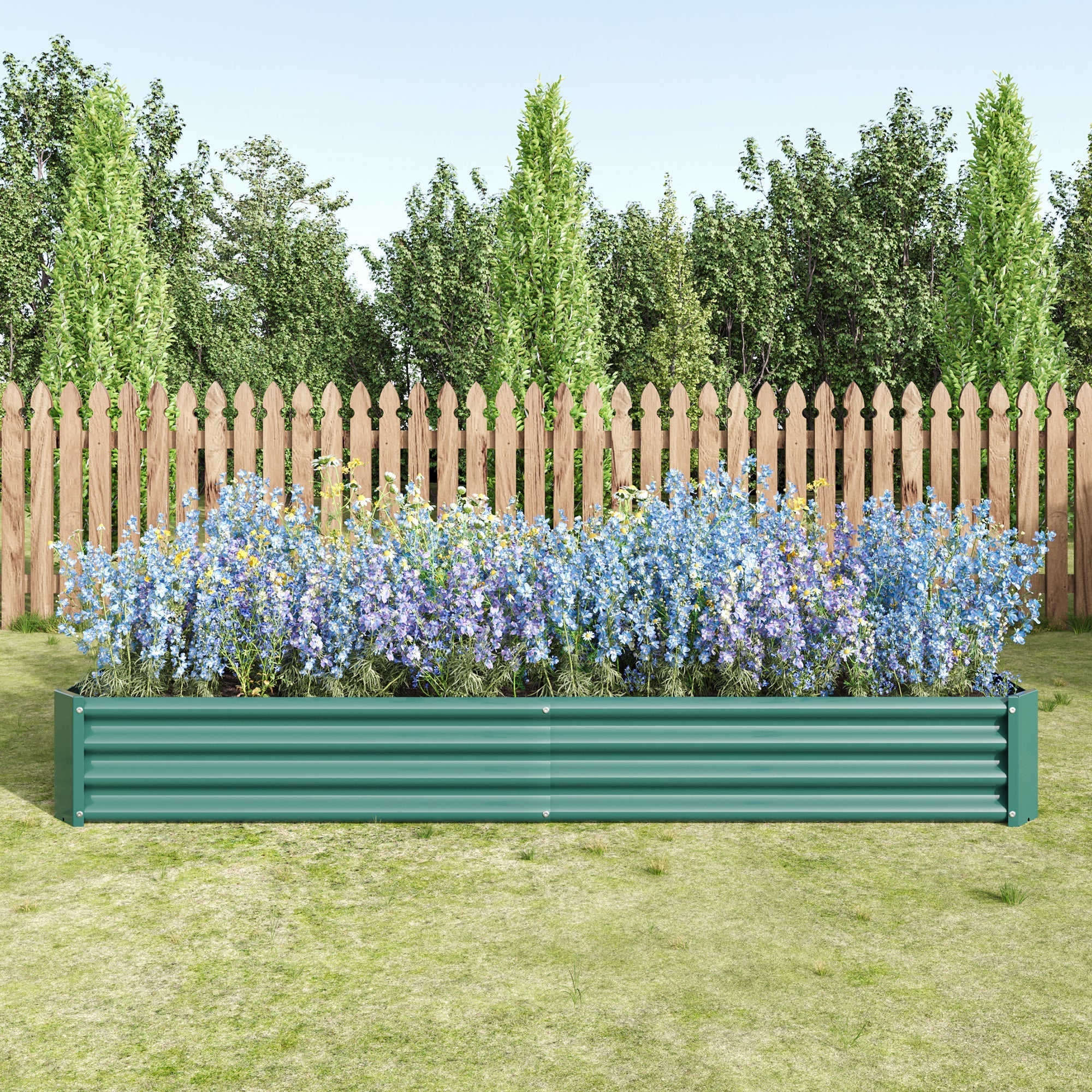 Raised Bed, Metal Plant Garden Bed made of Sheet Steel, Anthracite