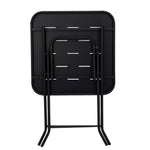Outdoor 3-Piece Foldable Bistro Set, 2 Chairs & 1 Table, Black