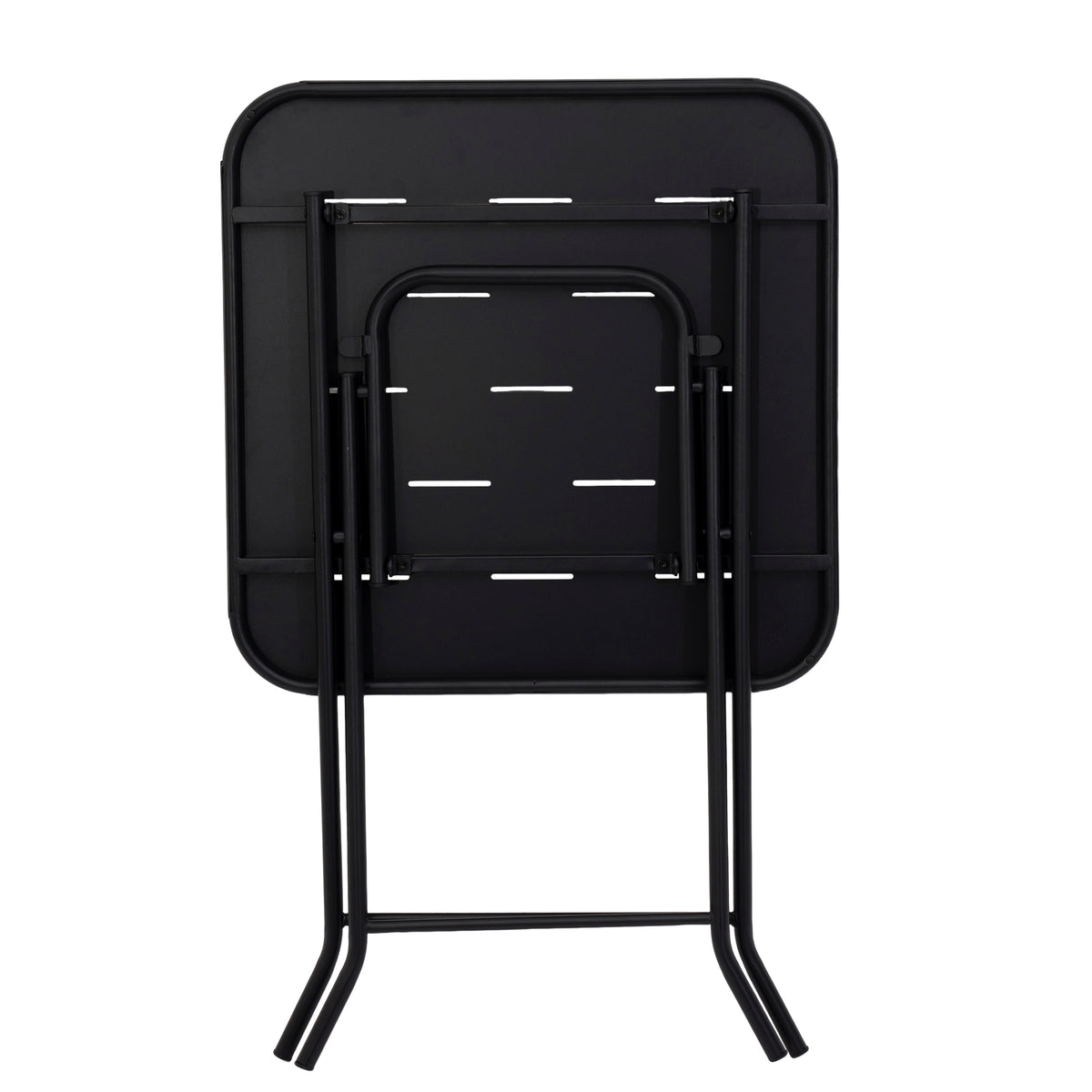Outdoor 3-Piece Foldable Bistro Set, 2 Chairs & 1 Table, Black