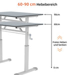 Adjustable Study Desk: Height-Adjustable, Multi-Purpose Home/Office Desk, Compact Design