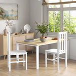 Dining Chairs, Set of 2, 120 kg, Pinewood White