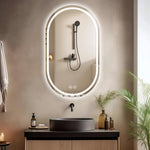 Full-Length Standing Mirror 161.5x50cm - Black Aluminum Frame