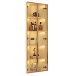 LED Glass Display Case with Integrated Light Strip and Tempered Glass, White