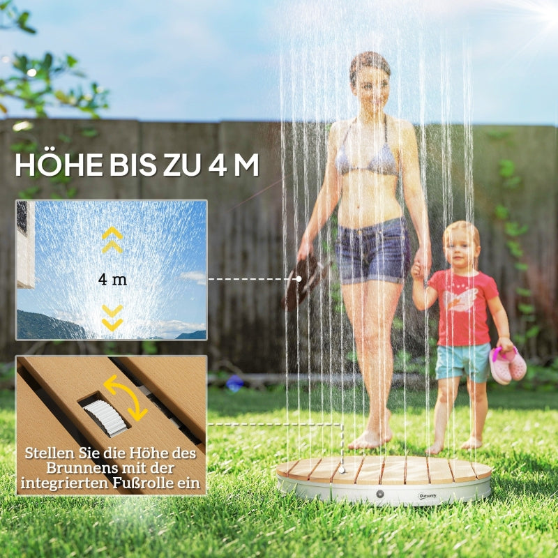 Floor Shower, Adjustable Fountain Height, Aluminum
