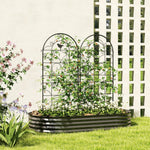 Metal Trellis 2-Pack Rustproof Bird Design 50x120cm Black
