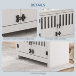 Elevated Pet Feeder, 2L Bowl, Storage, Lock, White