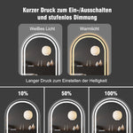 Arched Full-Length Mirror 165x50CM, LED Light, Dimmable 3-Color, Glass