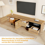 TV Cabinet 70-Inch Storage Ladder Compartments, Wood-Colored Chipboard