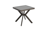 Outdoor Aluminum Square Side Table End Table for Patio, Backyard, Pool, Indoor, Dark Gray