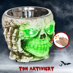 Halloween Decoration Garden Skeleton, Electric with Glowing Eyes & Scary Sound, Stainless Steel