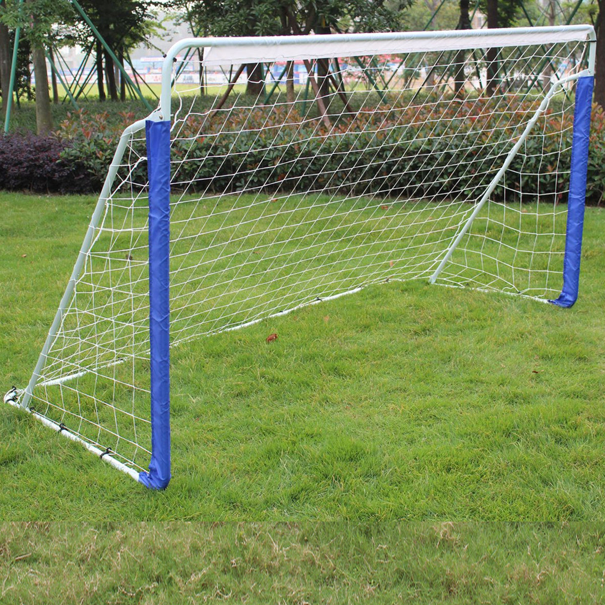 Professional Soccer Goal - Heavy-Duty Steel Frame, Blue