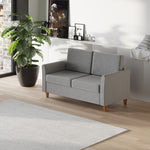 Double Sofa, Removable Cushions, Linen Light Grey