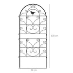 Metal Trellis 2-Pack Rustproof Bird Design 50x120cm Black