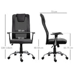 Ergonomic Office Chair, Height Adjustable Rocking Armrests 120 kg, Black
