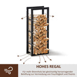 Firewood Stand, Rack, Holder 100kg Steel Black