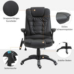 Office Chair, High Back Massage Swivel, Faux Leather Black