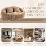 Bean Bag Sofa Lounger High Back for Adults and Kids, Indoor/Outdoor - Coffee Chenille
