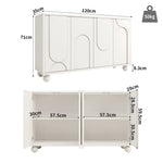Sideboard Cabinet with Storage and Adjustable Top, White