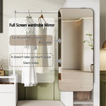 Entrance Combination, 6-in-1 Wardrobe Set, Dressing Table, Shoe Bench, Shoe Cabinet, Display Case with Color-Changing LED Light