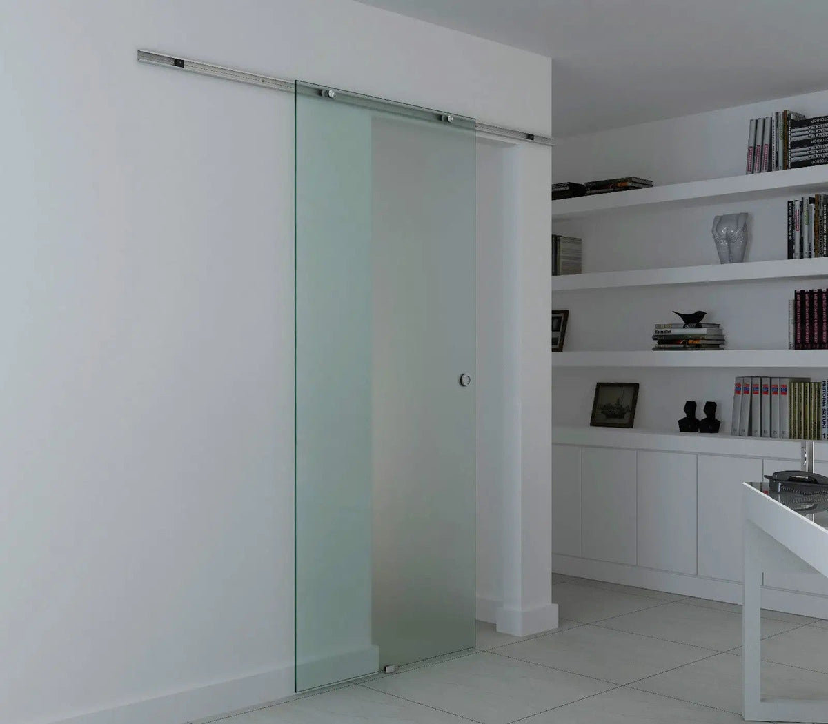 Glass Sliding Door, Multiple Sizes, Frosted Glass