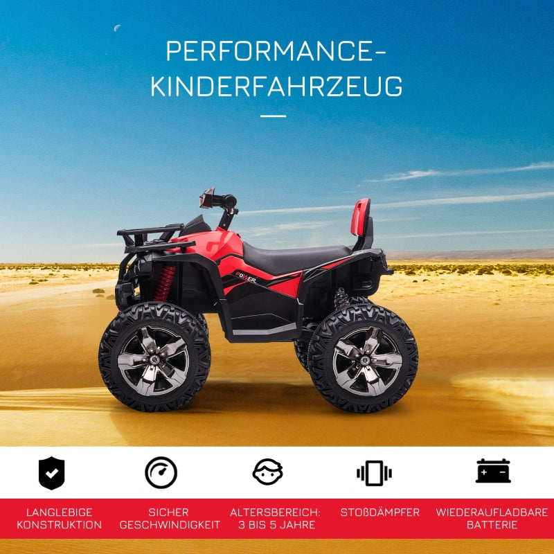 Electric Children's Quad Bike with LED Headlights and Music Player, 3-8 km/h, 3-5 Years Old