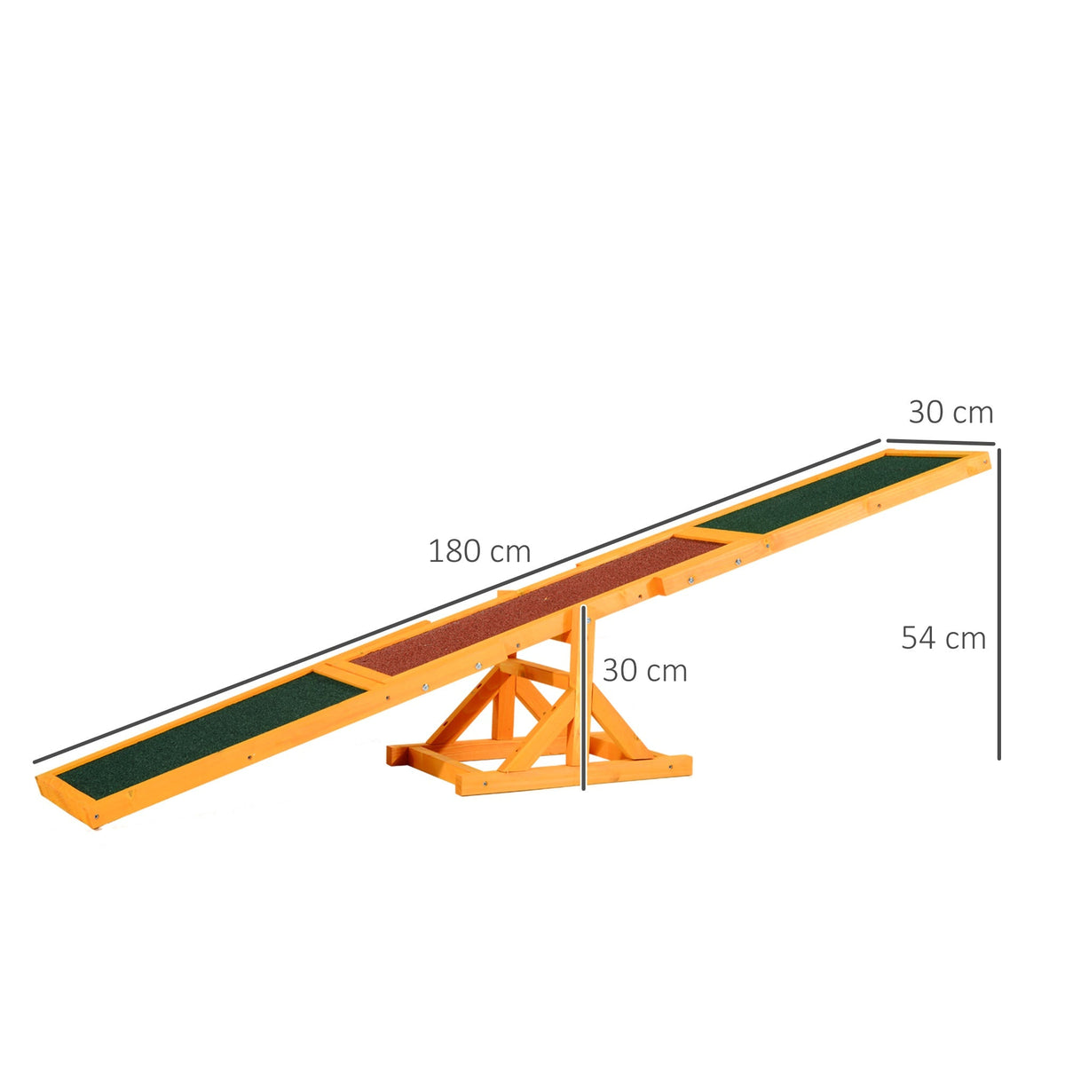 Dog Agility Seesaw, Puppy Toy for Dog Sports and Training, Pinewood