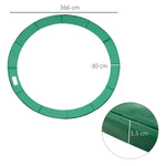 Trampoline Safety Net Edge Cover, 8ft-15ft Ø 366cm, Green