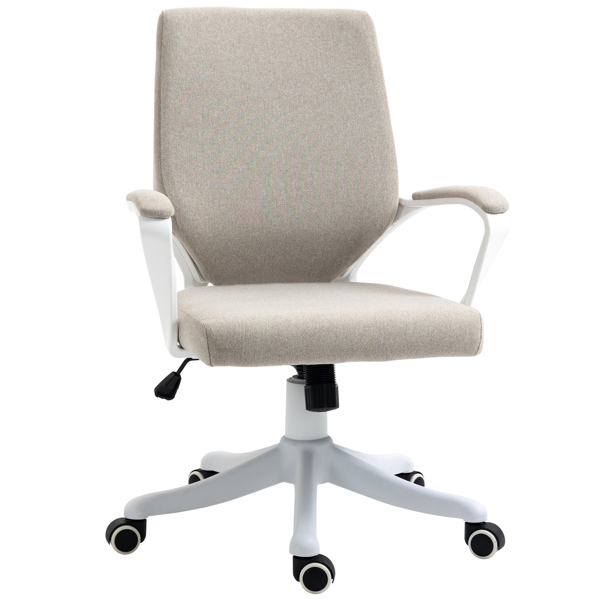 Ergonomic Office Chair with Lumbar Support, Adjustable 120kg, Beige