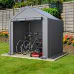 Tool Shed 190x170x200cm, Bicycle Garage, Storage Tent, Dark Gray
