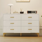 Chest of drawers 6 drawers for living room and bedroom, white