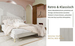 Modern Minimalist Soft Bed, Comfortable Headboard, Low Box Frame, 140x200CM, Beige