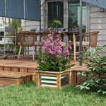 Raised Bed, Flower Box Planter, Metal & Wood