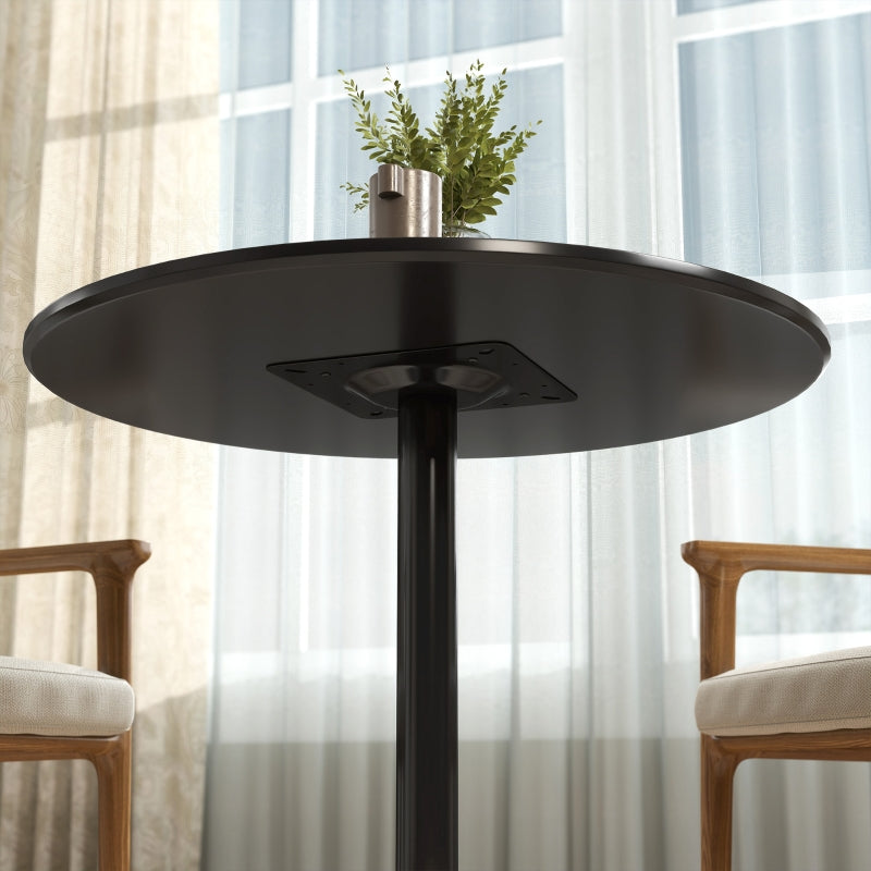 Dining Table Round Ø80 cm 2-Seater Non-Slip - Black
