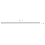 Sliding door fitting set 183 cm complete set carbon steel white